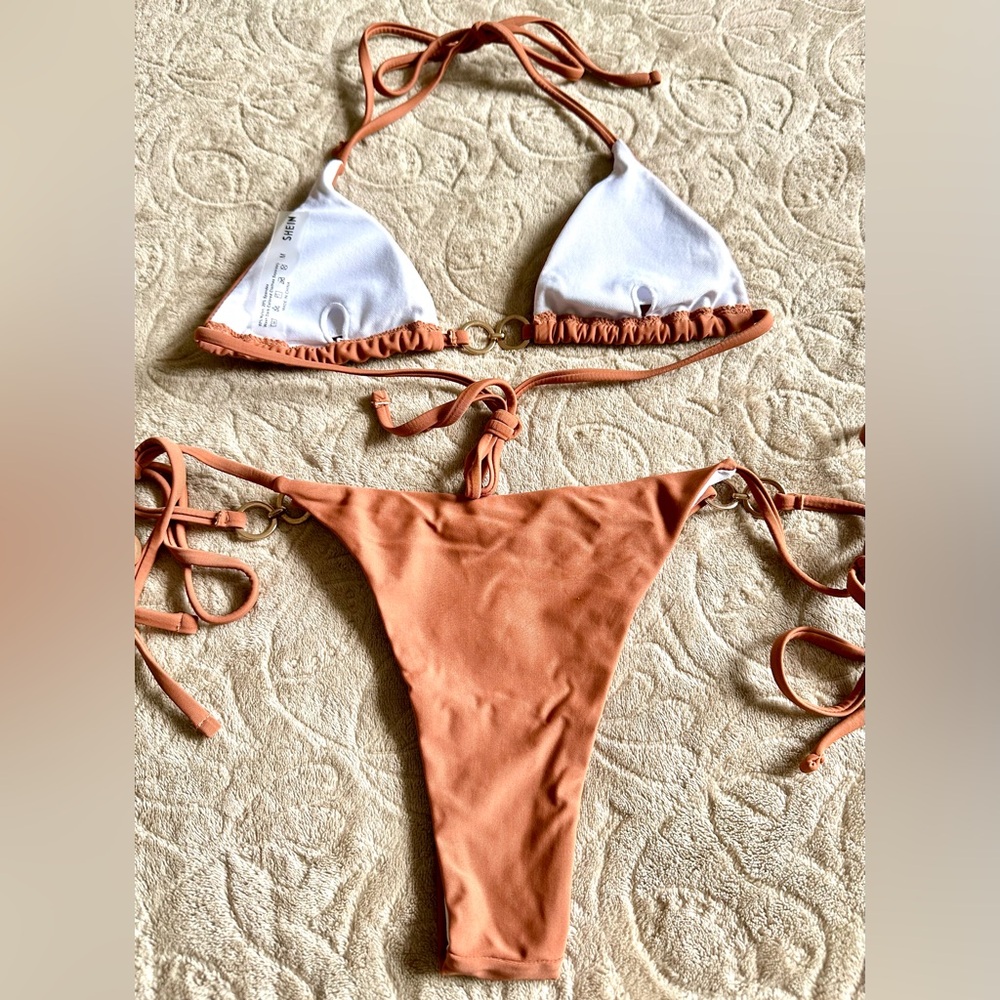 SHEIN BROWN BIKINI SET - SIZE M - Picture 6 of 6